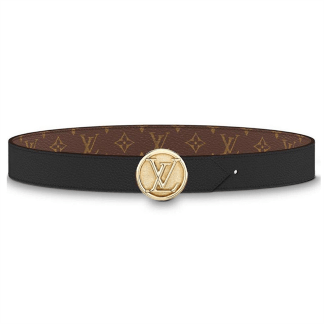 LOUIS VUITTON MONOGRAM LV CIRCLE LOGO 35MM REVERSIBLE BELT - B154