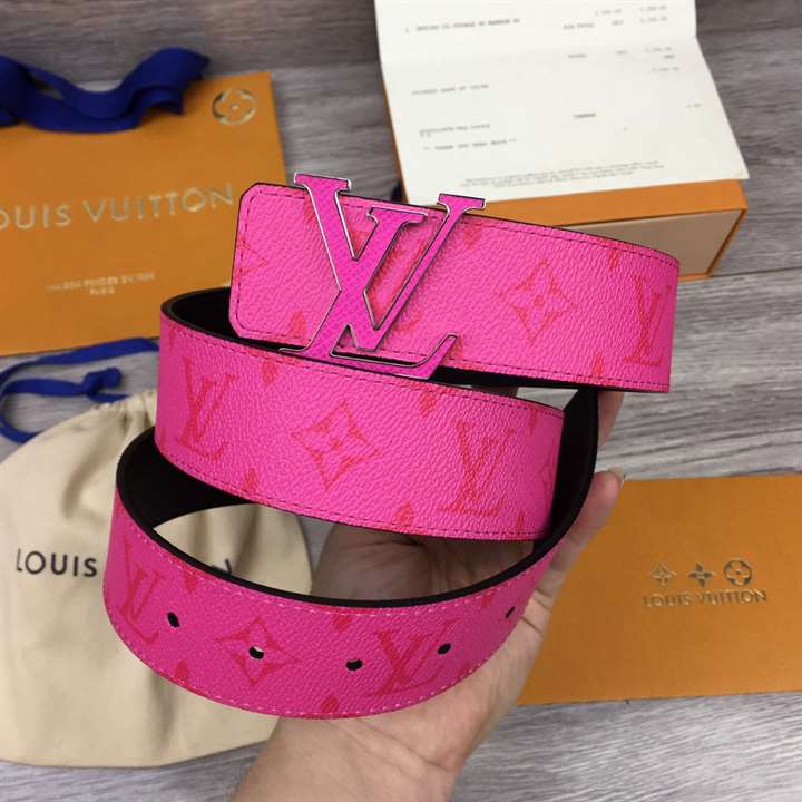 LOUIS VUITTON INITIALES 40MM REVERSIBLE BELT PINK - B81