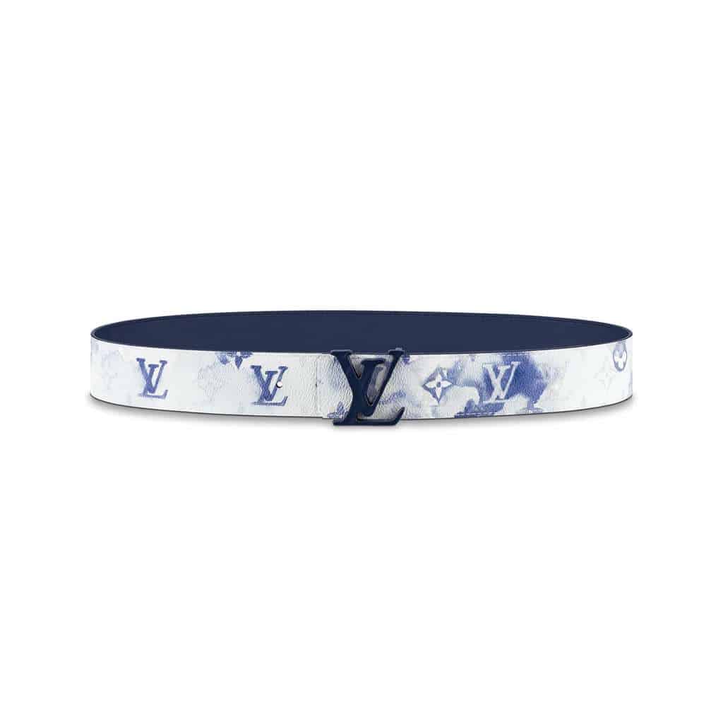 LOUIS VUITTON SHAPE 40MM REVERSIBLE BELT WATERCOLOR BLUE - B80