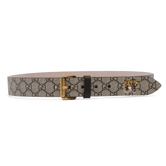 GUCCI TIGER PRINT GG SUPREME BELT - B40