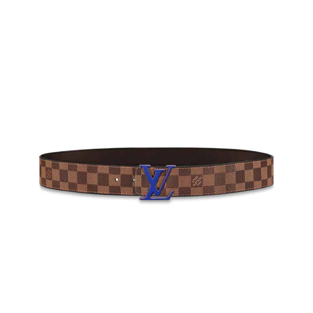 LOUIS VUITTON INITIALES 40MM REVERSIBLE DAMIER EBENE CANVAS BELT - B85