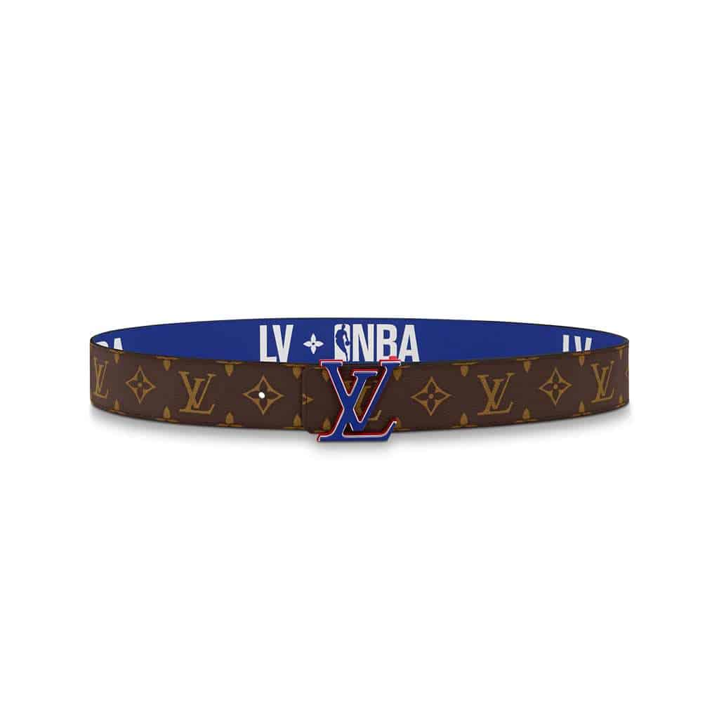 LOUIS VUITTON X NBA 3 STEPS 40MM REVERSIBLE MONOGRAM CANVAS BELT - B82