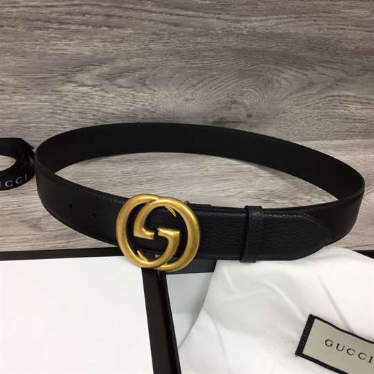 GUCCI INTERLOCKING GG LEATHER BELT - B33