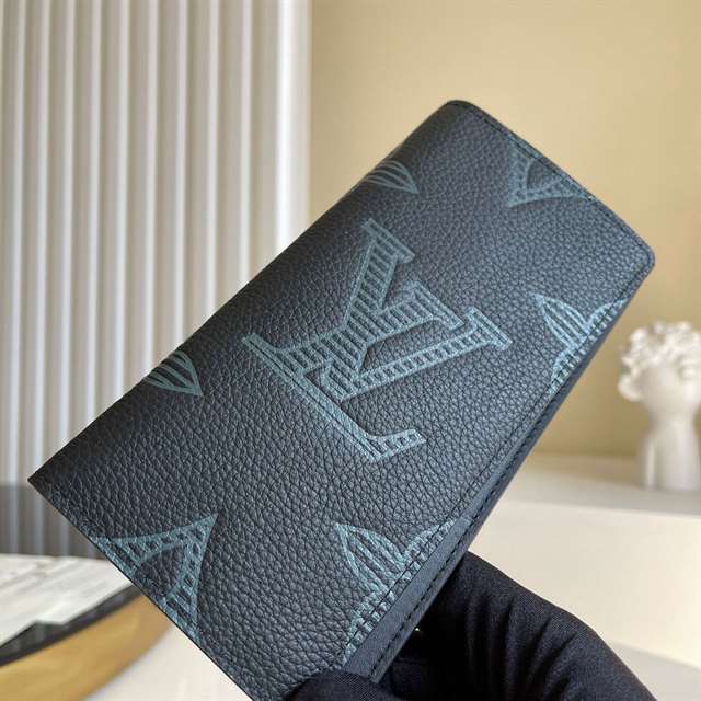 Louis Vuitton Brazza Wallet Taurillon Shadow Leather M80042 - RRG024