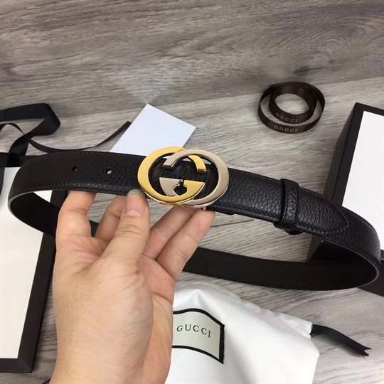 GUCCI BELT WITH INTERLOCKING G BUCKLE - B36