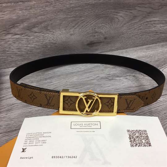 LOUIS VUITTON MONOGRAM CEINTURE DAUPHINE TAN NOIR BELT - B151