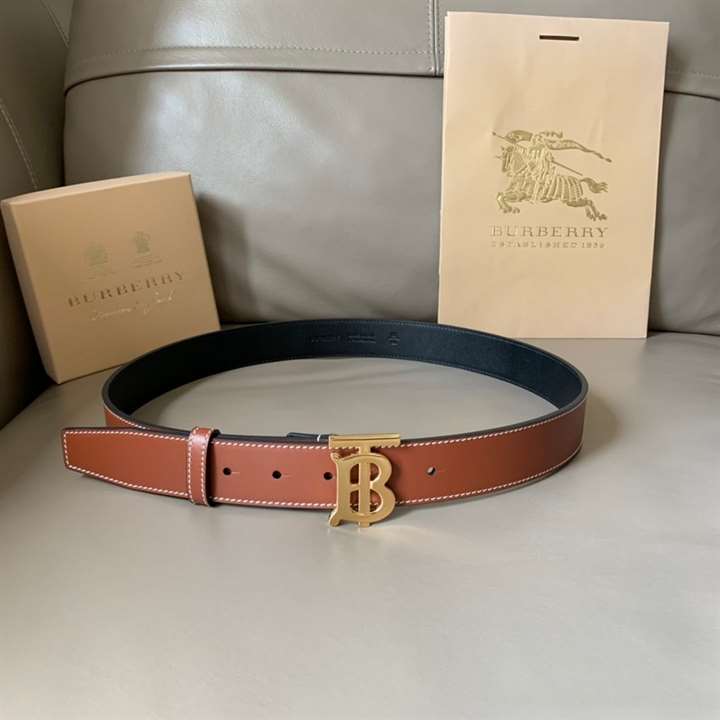 BURBERRY MONOGRAM MOTIF BUCKLE BELT - B32