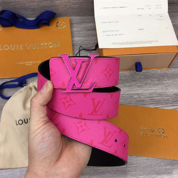 LOUIS VUITTON INITIALES 40MM REVERSIBLE BELT PINK - B81