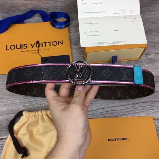 LOUIS VUITTON LV CIRCLE 40MM BELT MONOGRAM ECLIPSE CANVAS - B143