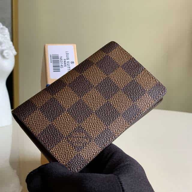 Louis Vuitton Pocket Organizer Coated Canvas Calf Leather Lining N63145 - RRG044