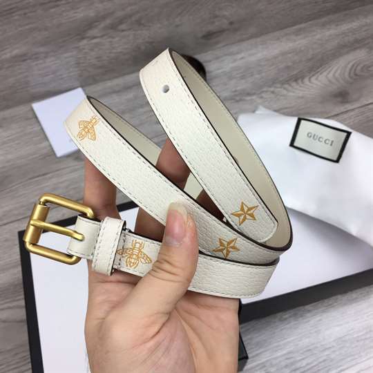 GUCCI BELT WITH BEES AND STARS PRINT - B34