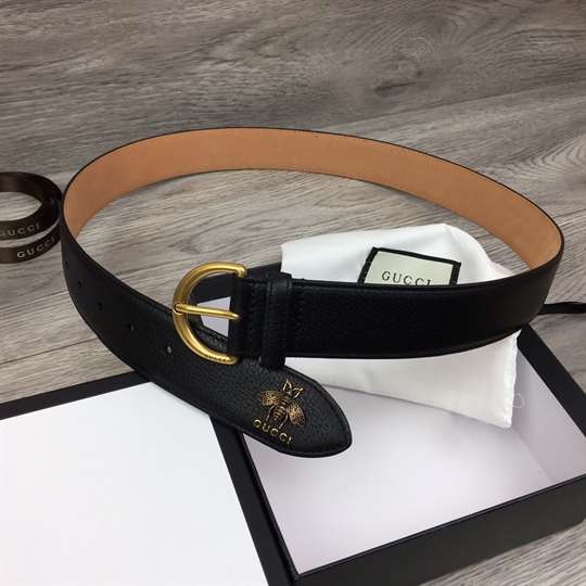 GUCCI BEE PENDANT LEATHER BELT - B48
