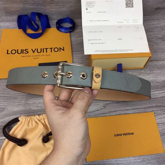 LOUIS VUITTON BELT VOYAGER MONOGRAM 35MM GREY - B148