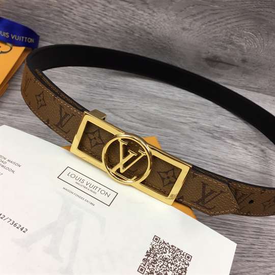 LOUIS VUITTON MONOGRAM CEINTURE DAUPHINE TAN NOIR BELT - B151