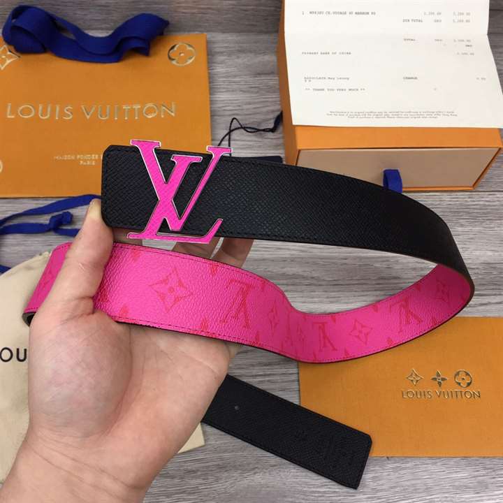 LOUIS VUITTON INITIALES 40MM REVERSIBLE BELT PINK - B81