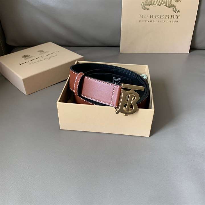 BURBERRY MONOGRAM MOTIF BUCKLE BELT - B32