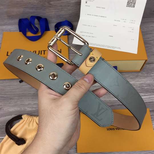 LOUIS VUITTON BELT VOYAGER MONOGRAM 35MM GREY - B148