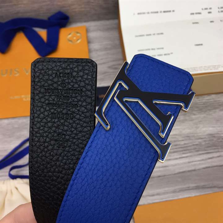 LOUIS VUITTON OPTIC 40MM REVERSIBLE BELT BLUE/BLACK - B78