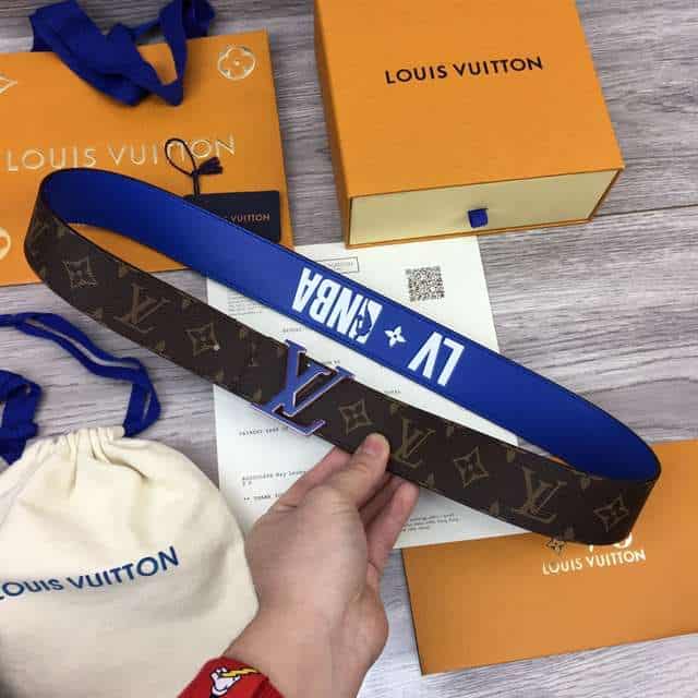 LOUIS VUITTON X NBA 3 STEPS 40MM REVERSIBLE MONOGRAM CANVAS BELT - B82