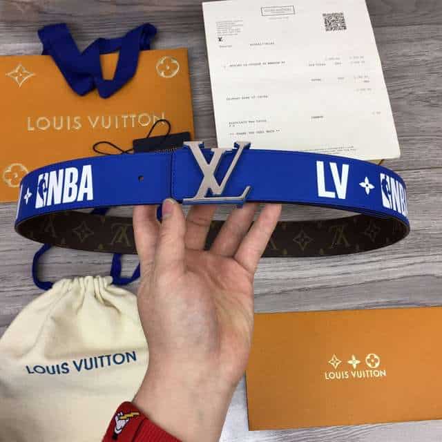 LOUIS VUITTON X NBA 3 STEPS 40MM REVERSIBLE MONOGRAM CANVAS BELT - B113