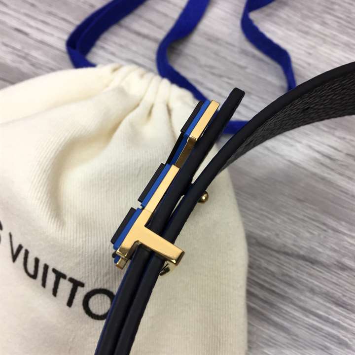 LOUIS VUITTON OPTIC 40MM REVERSIBLE BELT BLUE/BLACK - B78