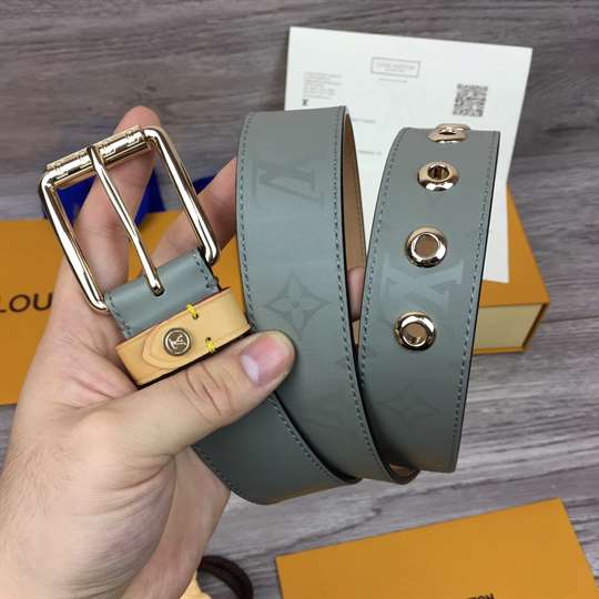 LOUIS VUITTON BELT VOYAGER MONOGRAM 35MM GREY - B148