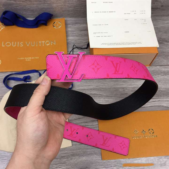 LOUIS VUITTON INITIALES 40MM REVERSIBLE BELT PINK - B81