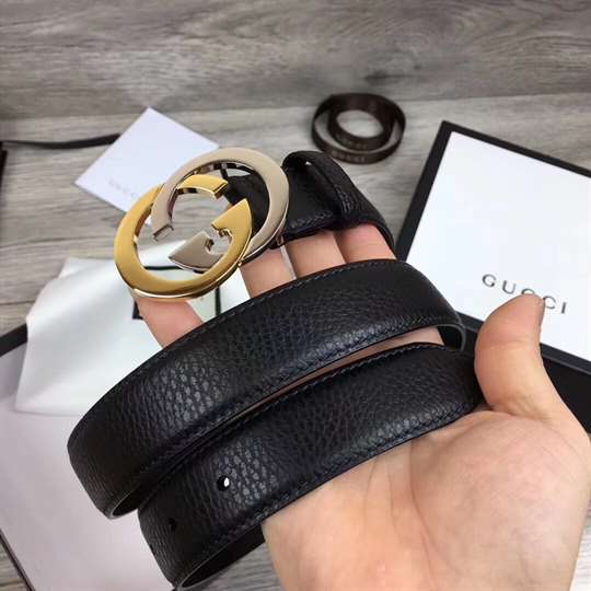 GUCCI BELT WITH INTERLOCKING G BUCKLE - B36
