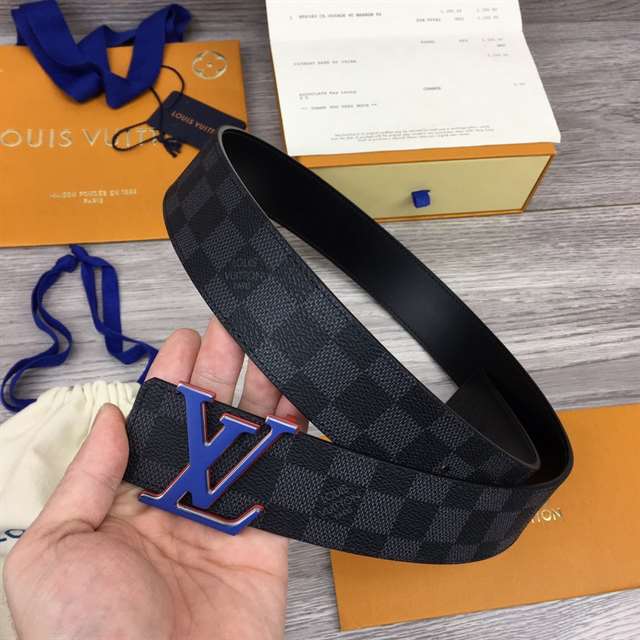 LOUIS VUITTON INITIALES 40MM REVERSIBLE DAMIER INFINI LEATHER BELT - B87