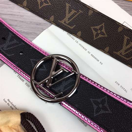 LOUIS VUITTON LV CIRCLE 40MM BELT MONOGRAM ECLIPSE CANVAS - B143