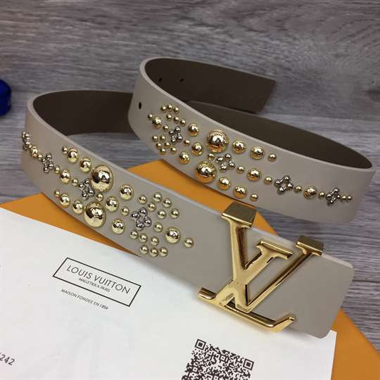 LOUIS VUITTON CALF LEATHER LV ICONIC 35MM BELT - B142