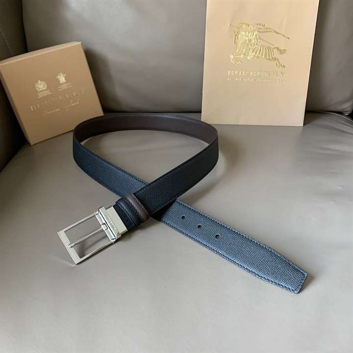 BURBERRY GRAINY REVERSIBLE LEATHER BELT - B30