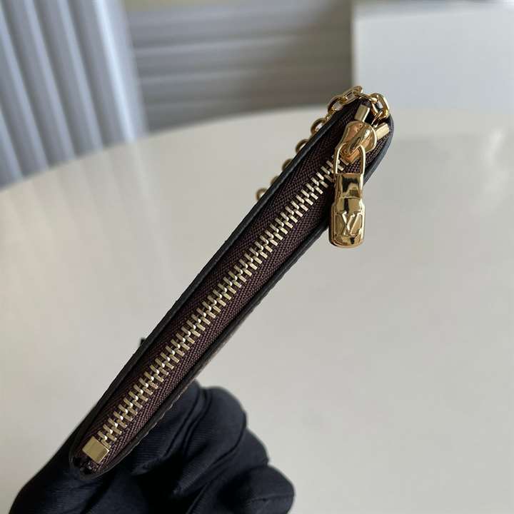 M62650 Louis Vuitton Key Pouch Damier Ebene Coated Canvas In Brown - RRG055