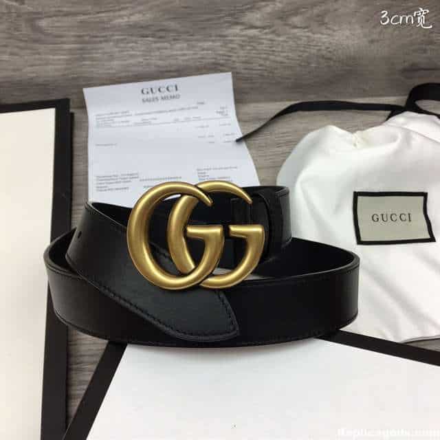 GUCCI BLACK GG MARMONT BELT 30MM - B30