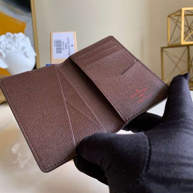 Louis Vuitton Pocket Organizer Coated Canvas Calf Leather Lining N63145 - RRG044