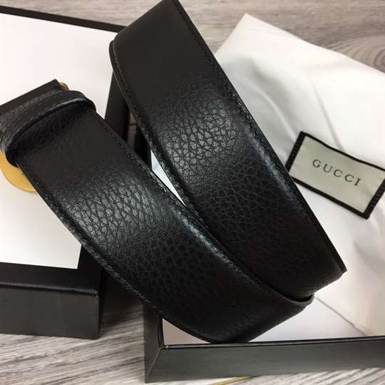 GUCCI INTERLOCKING GG LEATHER BELT - B33