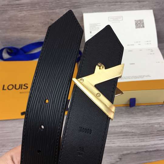LOUIS VUITTON EPI LEATHER LV TWIST 40MM BELT M0068W BLACK - B138