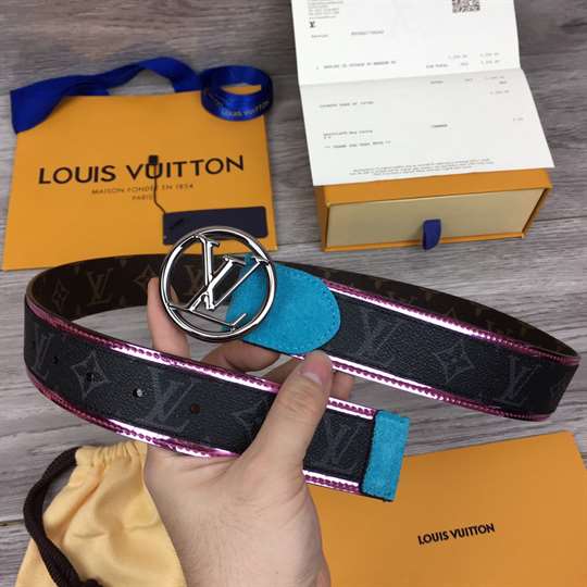 LOUIS VUITTON LV CIRCLE 40MM BELT MONOGRAM ECLIPSE CANVAS - B143