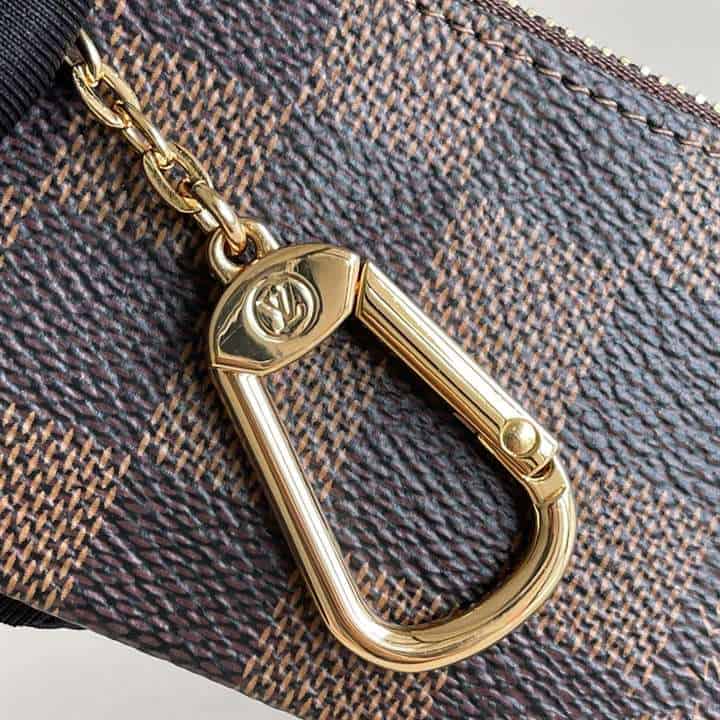 M62650 Louis Vuitton Key Pouch Damier Ebene Coated Canvas In Brown - RRG055