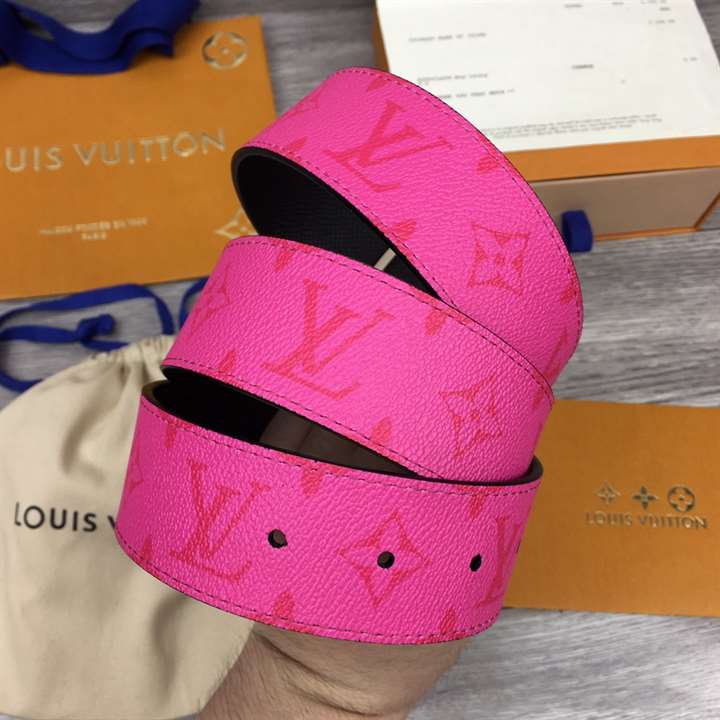 LOUIS VUITTON INITIALES 40MM REVERSIBLE BELT PINK - B81