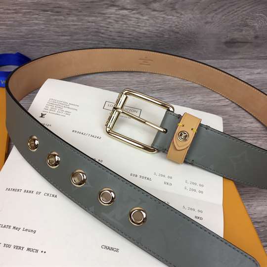 LOUIS VUITTON BELT VOYAGER MONOGRAM 35MM GREY - B148