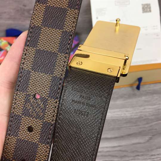 LOUIS VUITTON INVENTEUR DAMIER EBENE/GRAPHITE BELT - B159