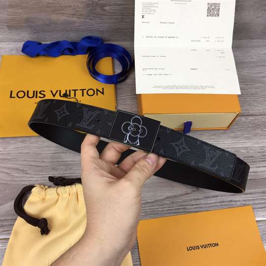LOUIS VUITTON BELT METROPOLE MONOGRAM VIVIENNE ECLIPSE BLACK - B131