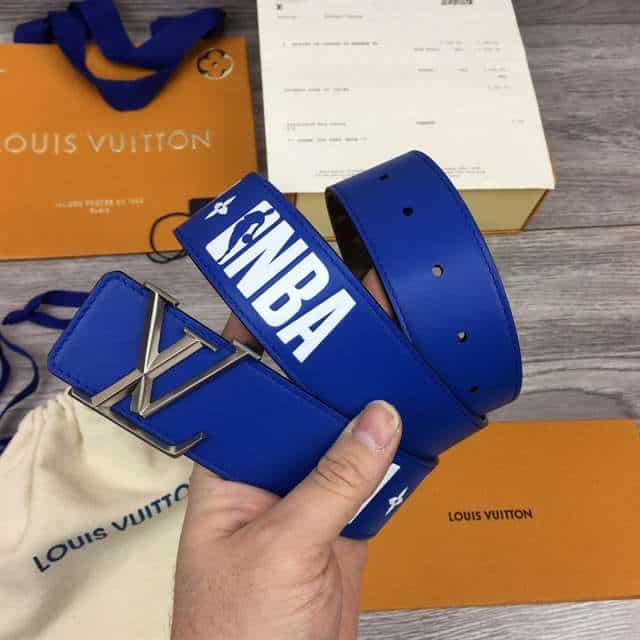 LOUIS VUITTON X NBA 3 STEPS 40MM REVERSIBLE MONOGRAM CANVAS BELT - B100