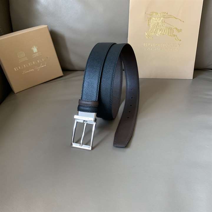 BURBERRY GRAINY REVERSIBLE LEATHER BELT - B30