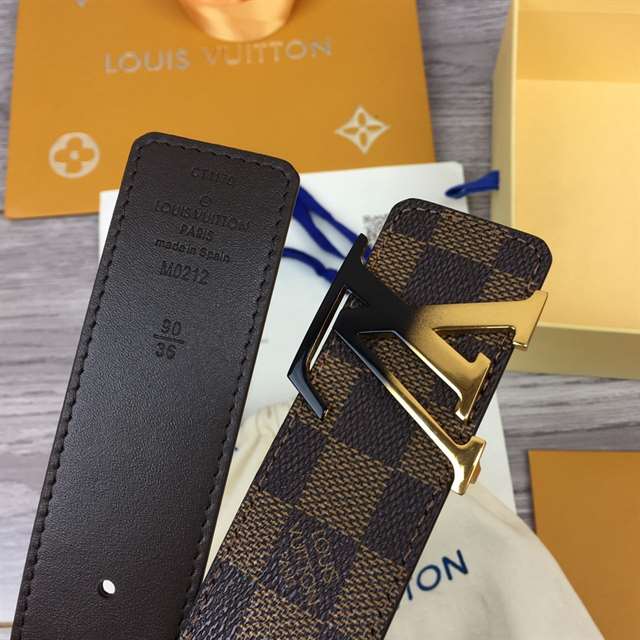 LOUIS VUITTON INITIALES 40MM REVERSIBLE DAMIER EBENE CANVAS BELT - B89