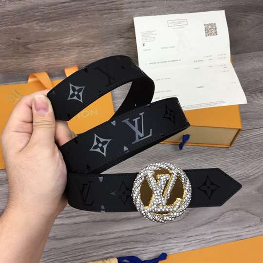 LOUIS VUITTON LV CIRCLE PLATE 35MM REVERSIBLE BELT - B155