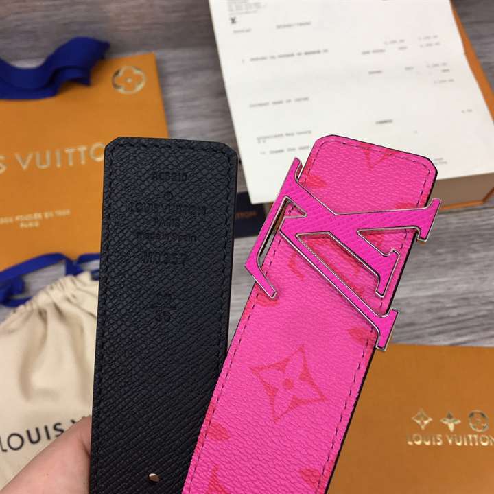 LOUIS VUITTON INITIALES 40MM REVERSIBLE BELT PINK - B81