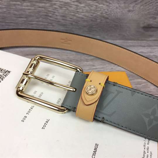 LOUIS VUITTON BELT VOYAGER MONOGRAM 35MM GREY - B148