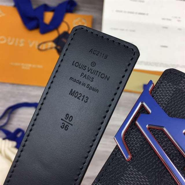 LOUIS VUITTON INITIALES 40MM REVERSIBLE DAMIER INFINI LEATHER BELT - B87